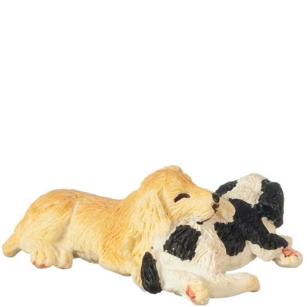 Dollhouse Miniature Sleeping Puppies Little Shop of Miniatures