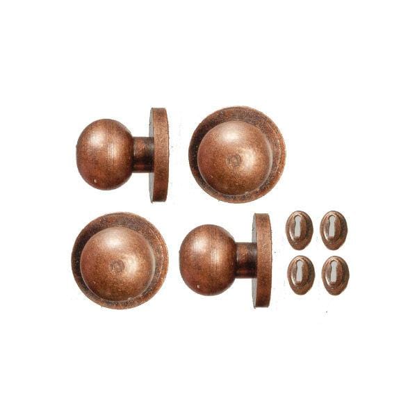 Bronze Dollhouse Miniature Door Knobs with Keyholes Little Shop of