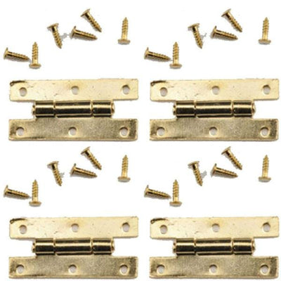 Gold Dollhouse Miniature H-Hinges with Nails - Little Shop of Miniatures