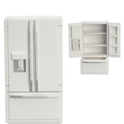 Modern Dollhouse Miniature White Refrigerator - Little Shop of Miniatures