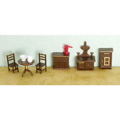 1/48 Scale Dollhouse Miniature 9-Piece Kitchen Set - Little Shop of Miniatures