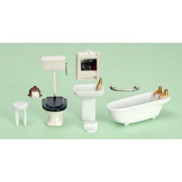 1/48 Scale Dollhouse Miniature 8-Piece Bathroom Set – Little Shop