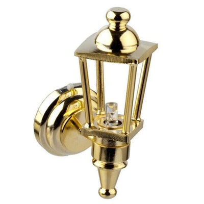 Battery-Operated Dollhouse Miniature Brass Carriage Lamp - Little Shop of Miniatures