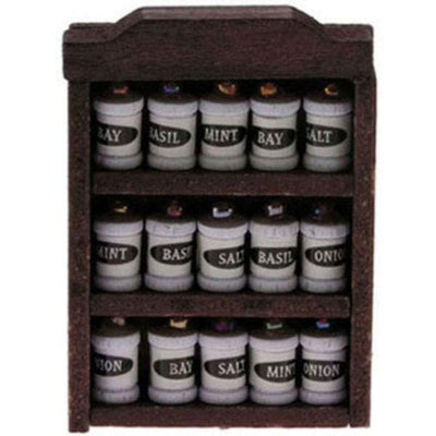 Dollhouse Miniature Spice Rack with Spices - Little Shop of Miniatures