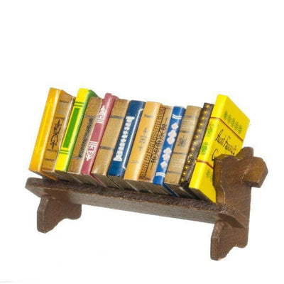 Dollhouse Miniature Book Rack with Books - Little Shop of Miniatures