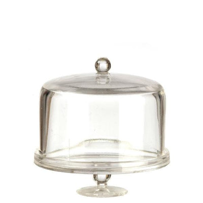 Dollhouse Miniature Cake Stand with Dome - Little Shop of Miniatures