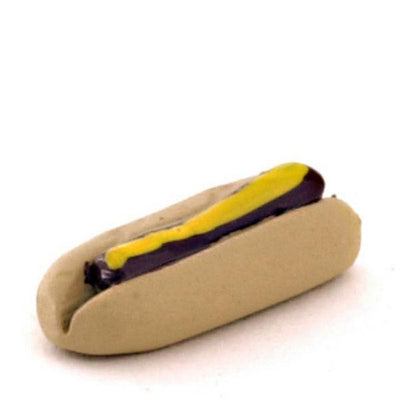 Dollhouse Miniature Hot Dog with Mustard - Little Shop of Miniatures