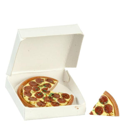 Dollhouse Miniature Pepperoni Pizza in a Box - Little Shop of Miniatures