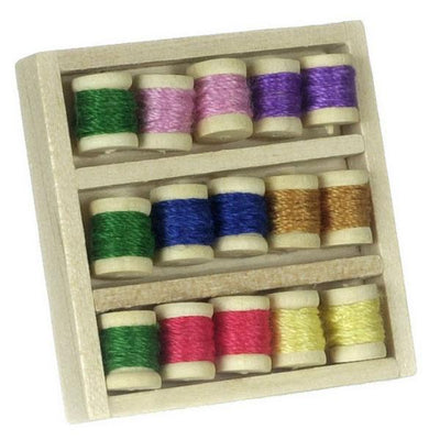 Dollhouse Miniature Thread Box - Little Shop of Miniatures