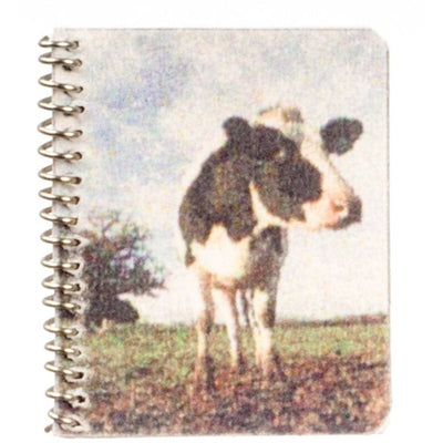 Dollhouse Miniature Cow Spiral Notebook - Little Shop of Miniatures
