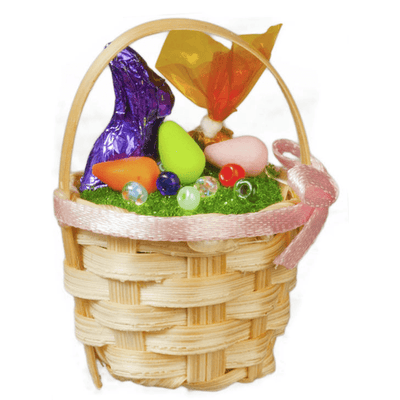 Dollhouse Miniature Easter Basket - Little Shop of Miniatures