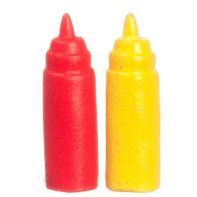 Dollhouse Miniature Ketchup and Mustard - Little Shop of Miniatures