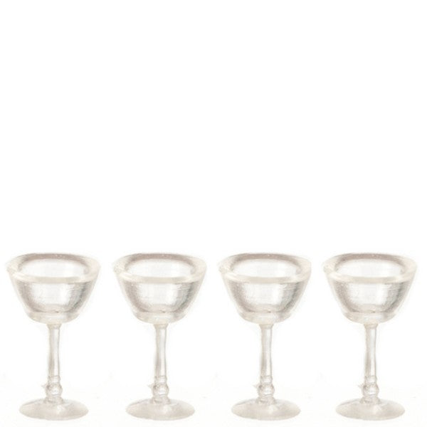 4 Dollhouse Miniature Martini Glasses Little Shop of Miniatures