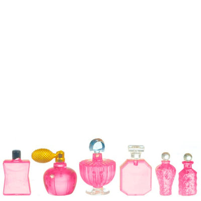 Dollhouse Miniature Pink Perfume Bottles - Little Shop of Miniatures