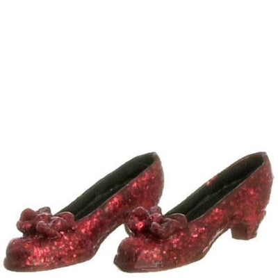 Ruby Red Dollhouse Doll Slippers - Little Shop of Miniatures