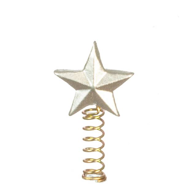 Silver Dollhouse Miniature Christmas Tree Topper Little Shop of