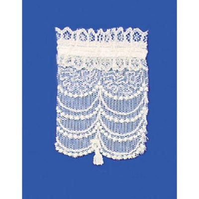 White Lace Dollhouse Window Shade - Little Shop of Miniatures