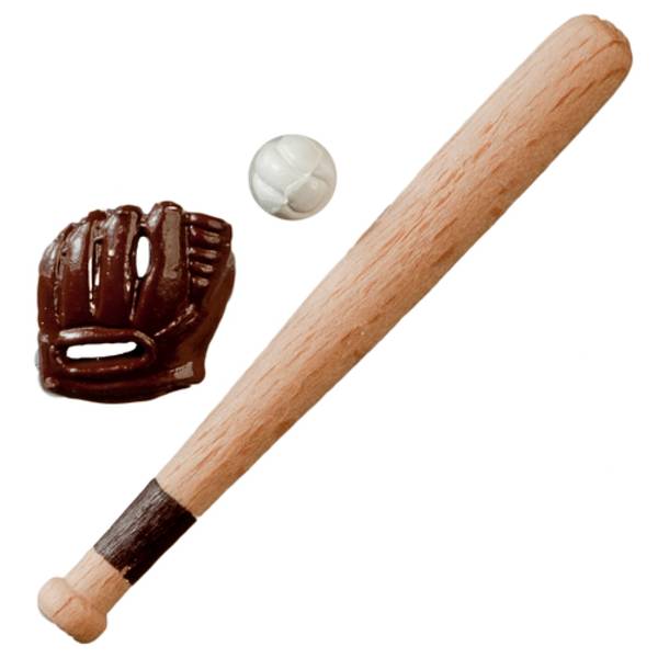Mini Baseball Set 3-Piece Dollhouse Miniature Baseball Set – Little Shop of Miniatures