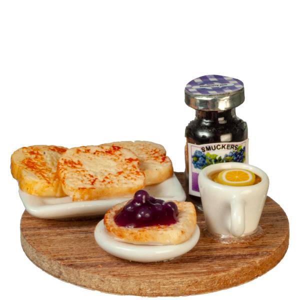 Dollhouse Miniature Toast on a Board Little Shop of Miniatures