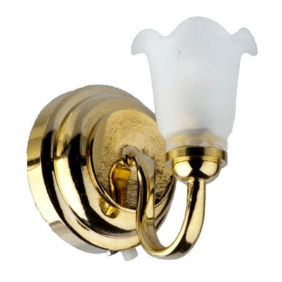 Battery-Operated Single Tulip Dollhouse Miniature Wall Sconce - Little Shop of Miniatures