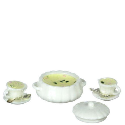 Dollhouse Miniature Clam Chowder Soup Set - Little Shop of Miniatures