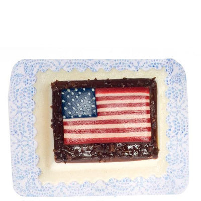 Dollhouse Miniature Flag Cake - Little Shop of Miniatures