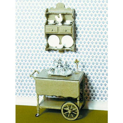 Chrysnbon Dollhouse Miniature Tea Cart Kit - Little Shop of Miniatures