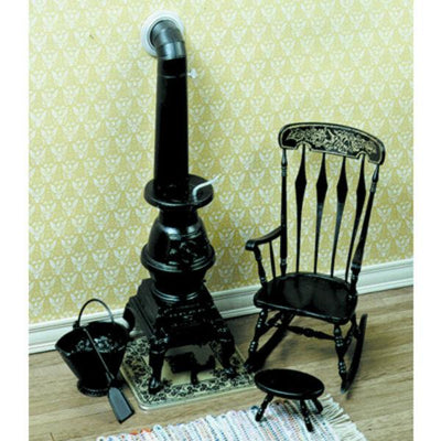 Chrysnbon Dollhouse Miniature Pot Belly Stove Kit - Little Shop of Miniatures