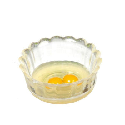 Raw Dollhouse Miniature Eggs in a Bowl - Little Shop of Miniatures