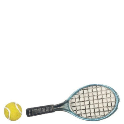 Dollhouse Miniature Tennis Racket with Ball - Little Shop of Miniatures