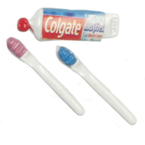 Dollhouse Miniature Toothbrushes & Toothpaste Little Shop of Miniatures