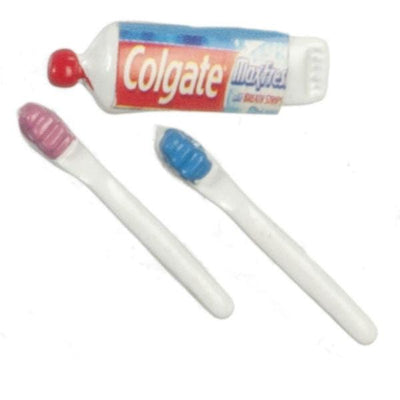 Dollhouse Miniature Toothbrushes & Toothpaste - Little Shop of Miniatures