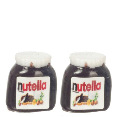 Two Jars of Dollhouse Miniature Chocolate Spread - Little Shop of Miniatures