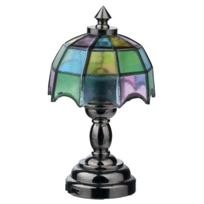 Battery-Operated Dollhouse Miniature Tiffany Table Lamp - Little Shop of Miniatures