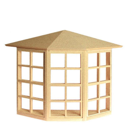 24-Light Dollhouse Miniature Bay Window - Little Shop of Miniatures