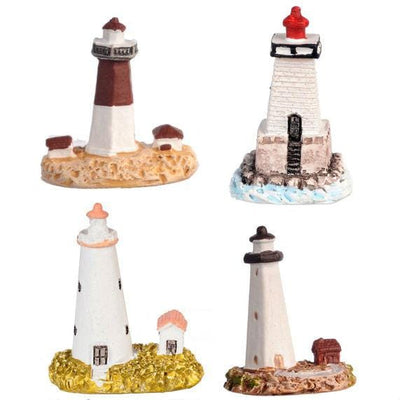 Dollhouse Miniature Lighthouse Figurine Set - Little Shop of Miniatures