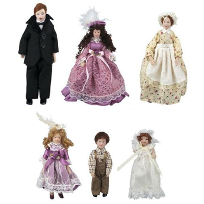 Howard Family & Maid Dollhouse Dolls - Little Shop of Miniatures