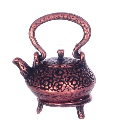 Antique Copper Dollhouse Miniature Teapot - Little Shop of Miniatures