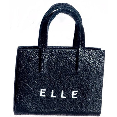 Black Dollhouse Miniature Elle Handbag - Little Shop of Miniatures