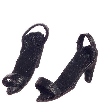 Black Dollhouse Miniature High Heels - Little Shop of Miniatures