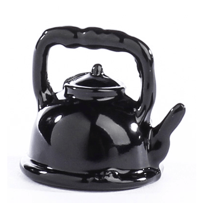 Black Dollhouse Miniature Teapot - Little Shop of Miniatures