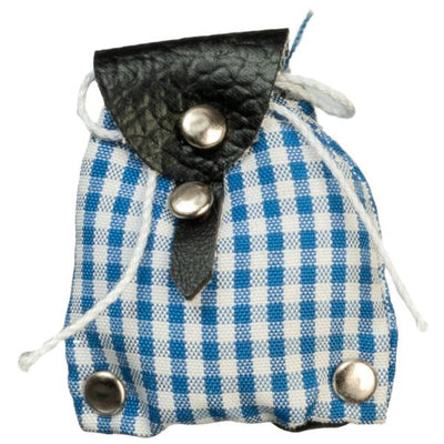 Blue & White Dollhouse Miniature Backpack - Little Shop of Miniatures