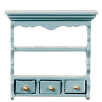 Blue Dollhouse Miniature Kitchen Shelf - Little Shop of Miniatures