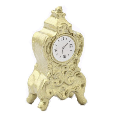 Brass Dollhouse Miniature Mantle Clock - Little Shop of Miniatures