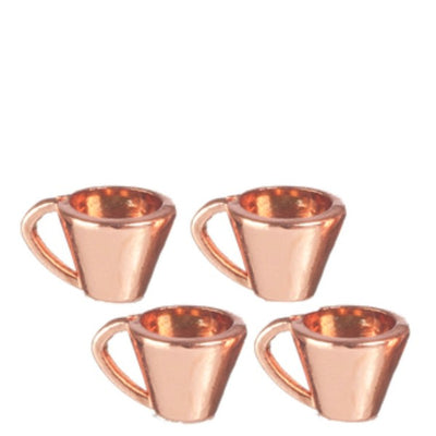 Copper Dollhouse Miniature Cups - Little Shop of Miniatures