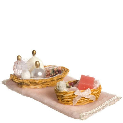 Pink Dollhouse Miniature Bath Accessories - Little Shop of Miniatures