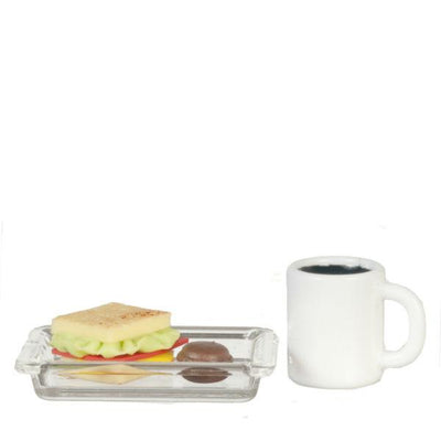 Dollhouse Miniature Sandwich, Cookie & Coffee - Little Shop of Miniatures