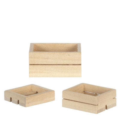 Dollhouse Miniature Wood Crates - Little Shop of Miniatures