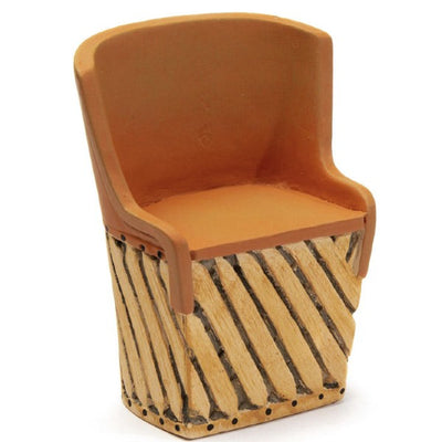 Dollhouse Miniature Equipale Barrel Chair - Little Shop of Miniatures