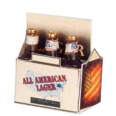 6-Pack of Dollhouse Miniature Lager Beer - Little Shop of Miniatures